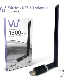 VU+® Dual Band Wireless USB 3.0 Adapter 1300 Mbps inkl. 6 dBI Antenne